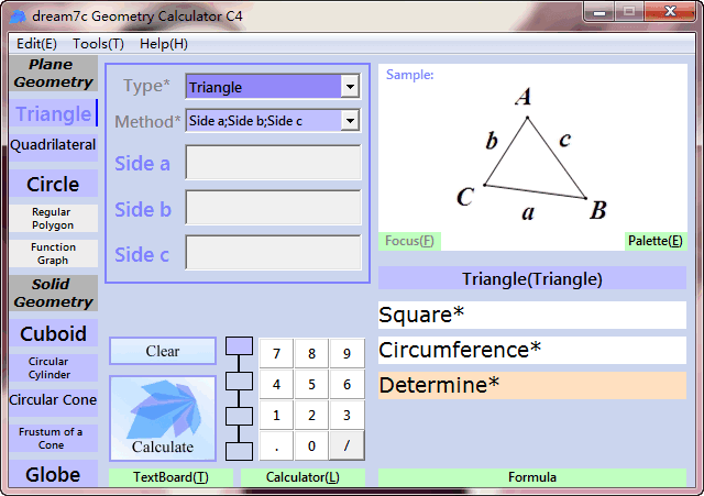 dream7c Geometry Calculator C4 v4.5.1