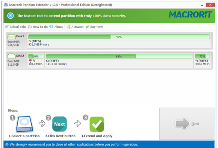 Macrorit Partition Extender(分区拓展助手) v1.4.3免费版